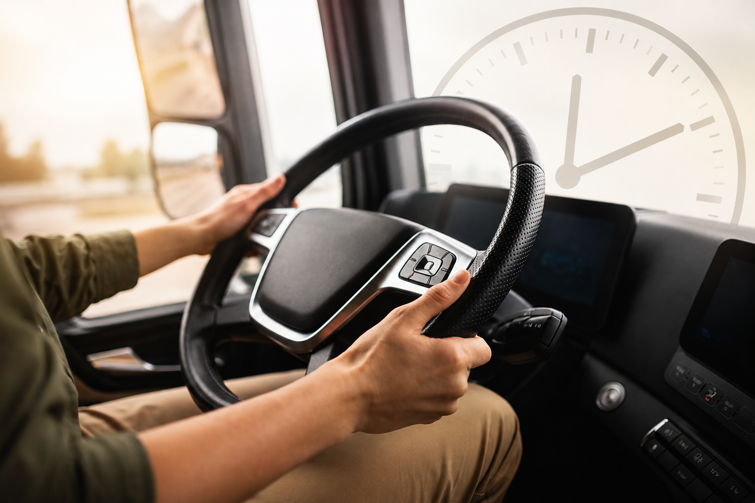 Tiempos de conducción y descanso de un conductor de autobús